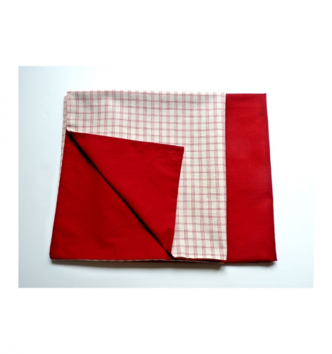 Taie d'oreiller en percale Red Checks Amaryllis