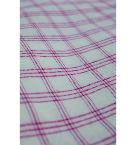 Taie d'oreiller en percale Red Checks Amaryllis